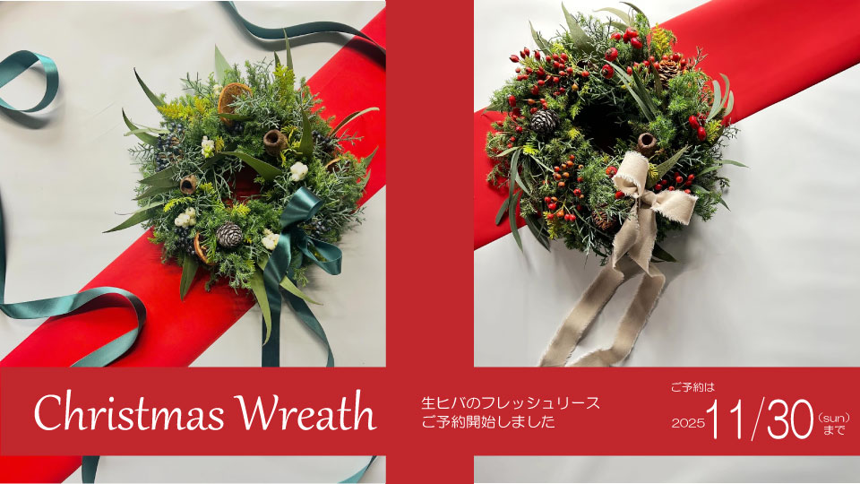 クリスマスリース受注販売はじめました